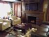 Living Room View 2 - White Oak Flooring stained with Minwax 1part Jacobean and 1part Ebony, Fireplace surround stain to match