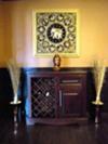 Bar Cabinet - White Oak Flooring stained with Minwax 1part Jacobean and 1part Ebony