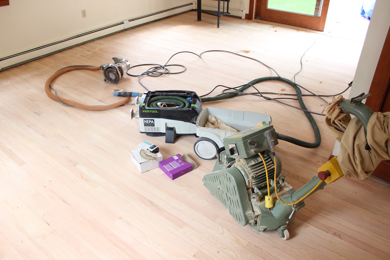 sanding hardwood floors